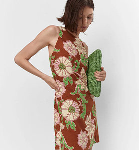 Linen Dress With Back Opening Dress