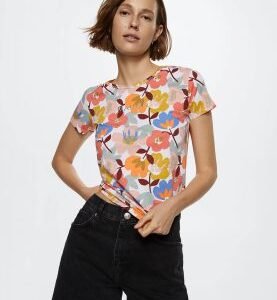 Speechless Girls' Flutter Sleeve Floral Top